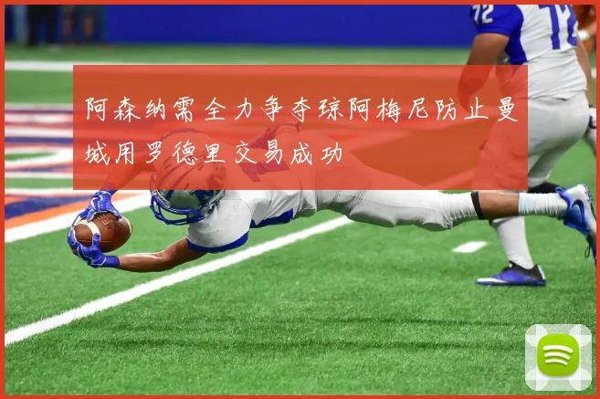 阿森纳需全力争夺琼阿梅尼防止曼城用罗德里交易成功
