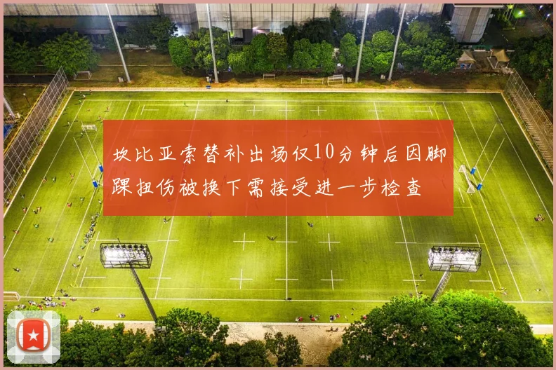坎比亚索替补出场仅10分钟后因脚踝扭伤被换下需接受进一步检查